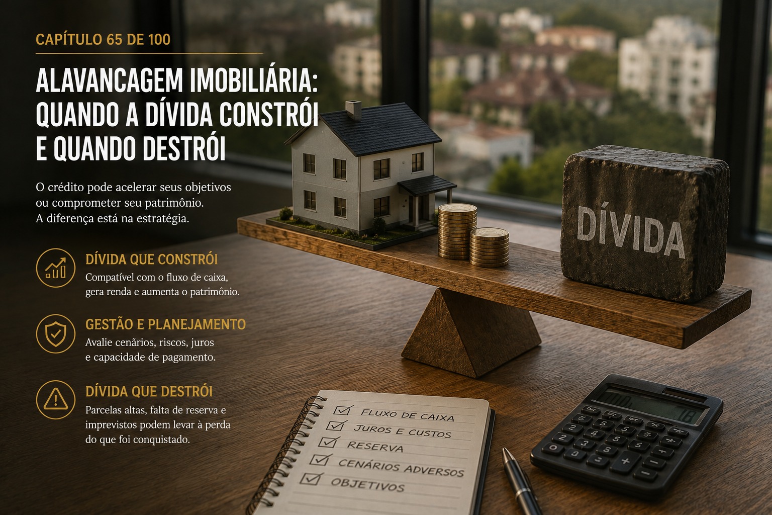 Alavancagem imobiliária: quando a dívida constrói e quando destrói. O crédito pode acelerar seus objetivos ou comprometer seu patrimônio