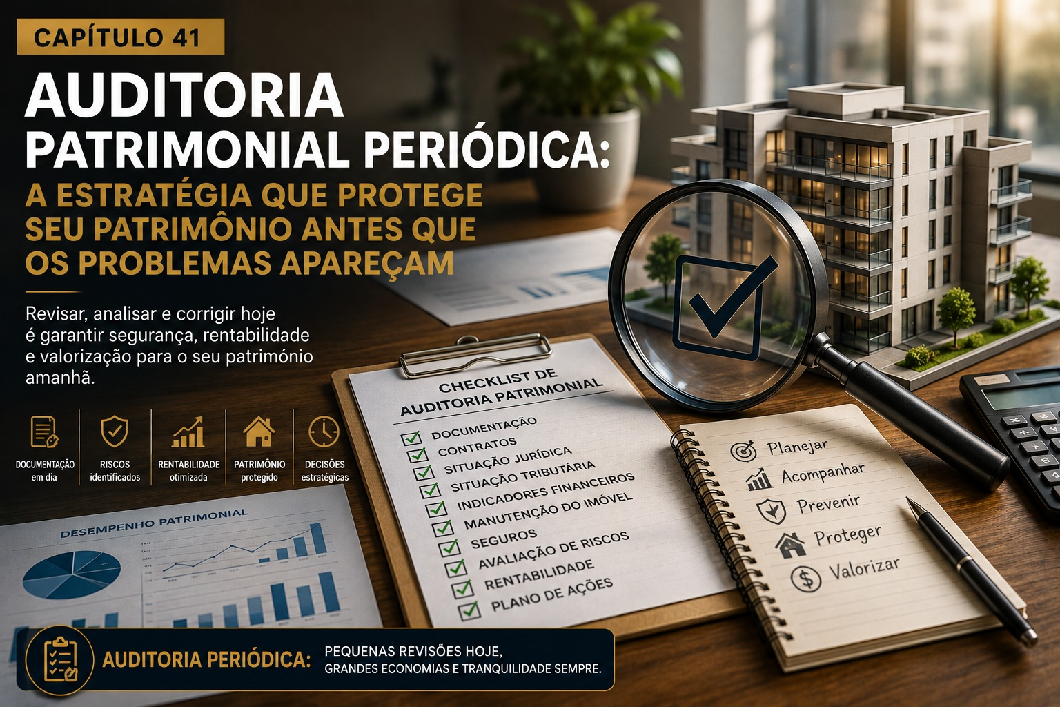 Auditoria patrimonial periódica: a estratégia que protege seu patrimônio
