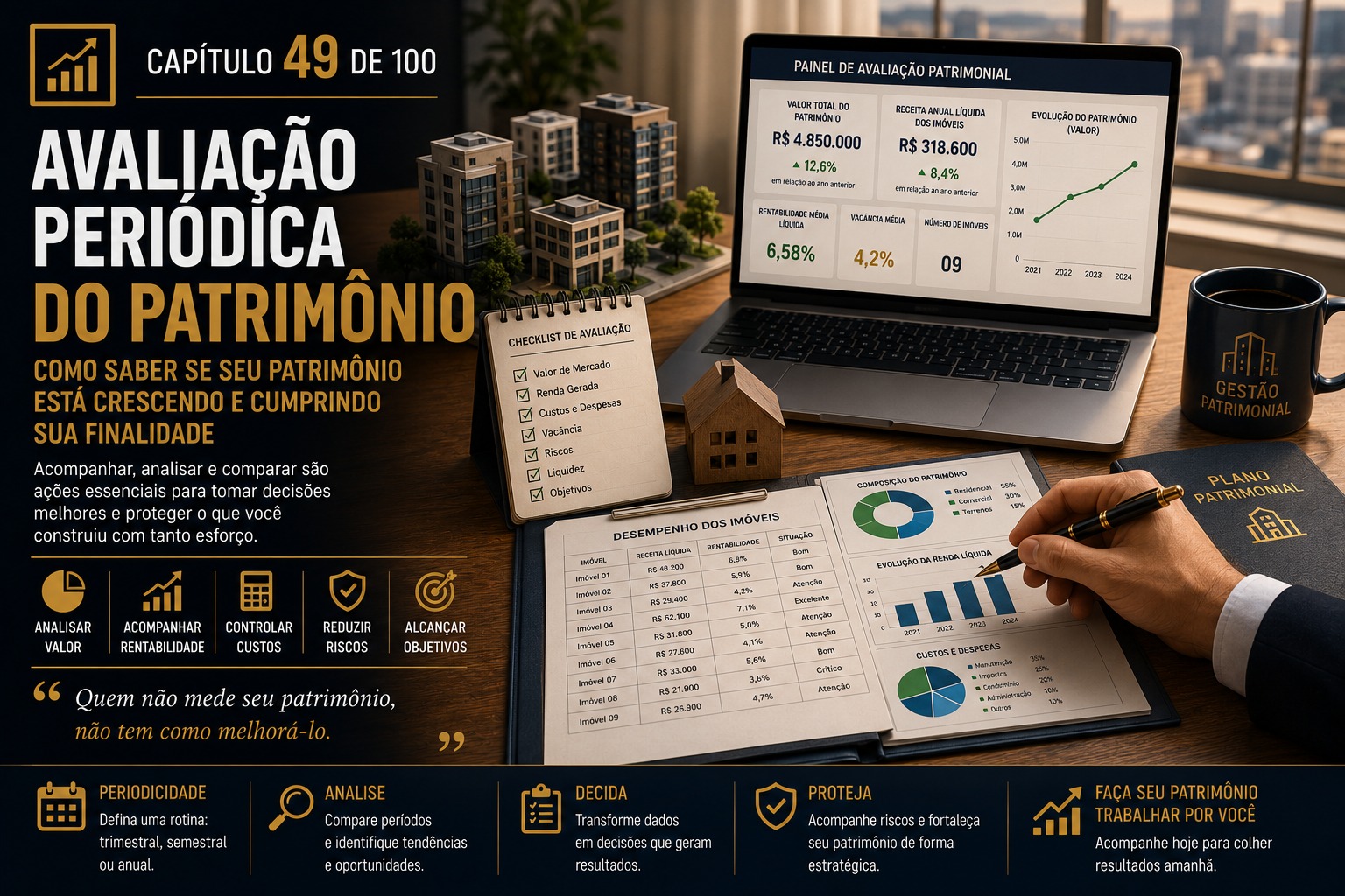 Avaliação periódica do patrimônio: como saber se seu patrimônio está crescendo e cumprindo sua finalidade