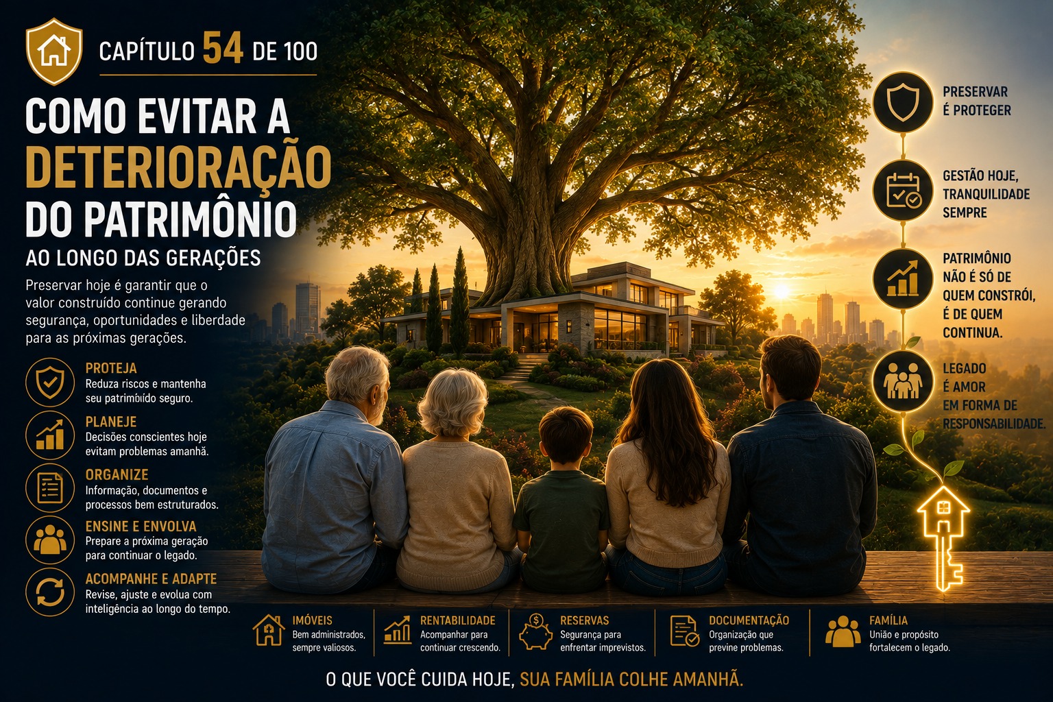 Como evitar a deterioração do patrimônio ao longo das gerações: preservar hoje é garantir que o valor construído continue gerando segurança, oportunidades e liberdade para as próximas gerações