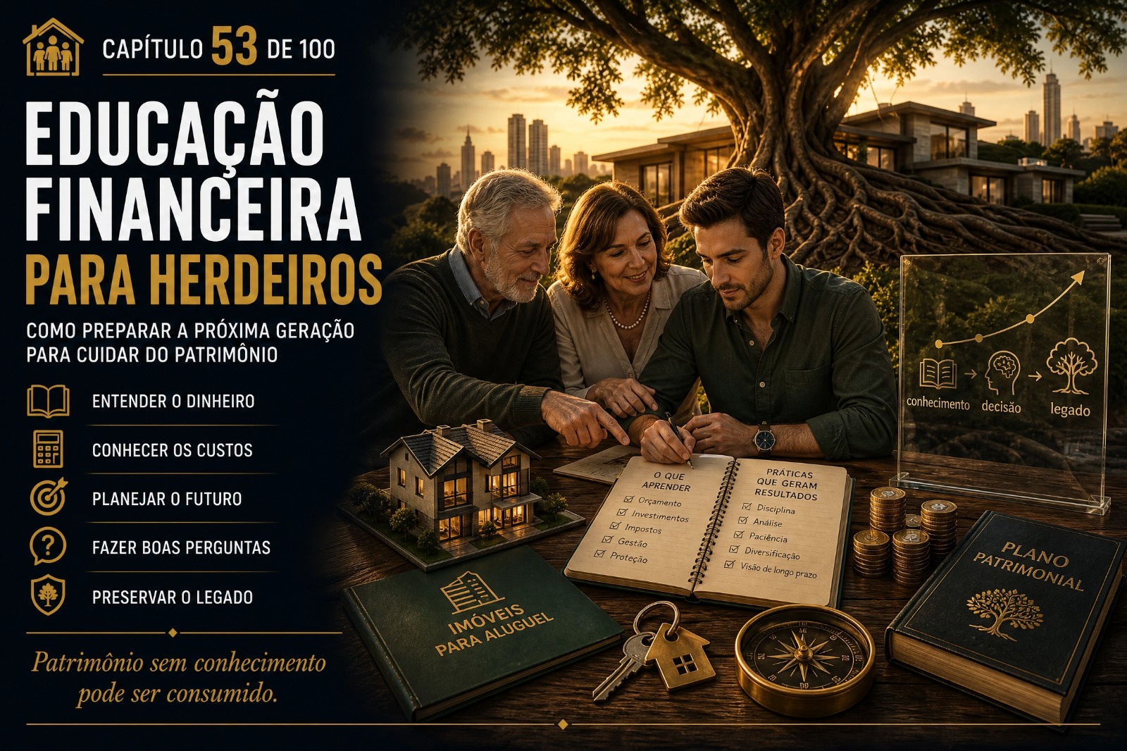 Educação financeira para herdeiros: como preparar a próxima geração para cuidar do patrimônio