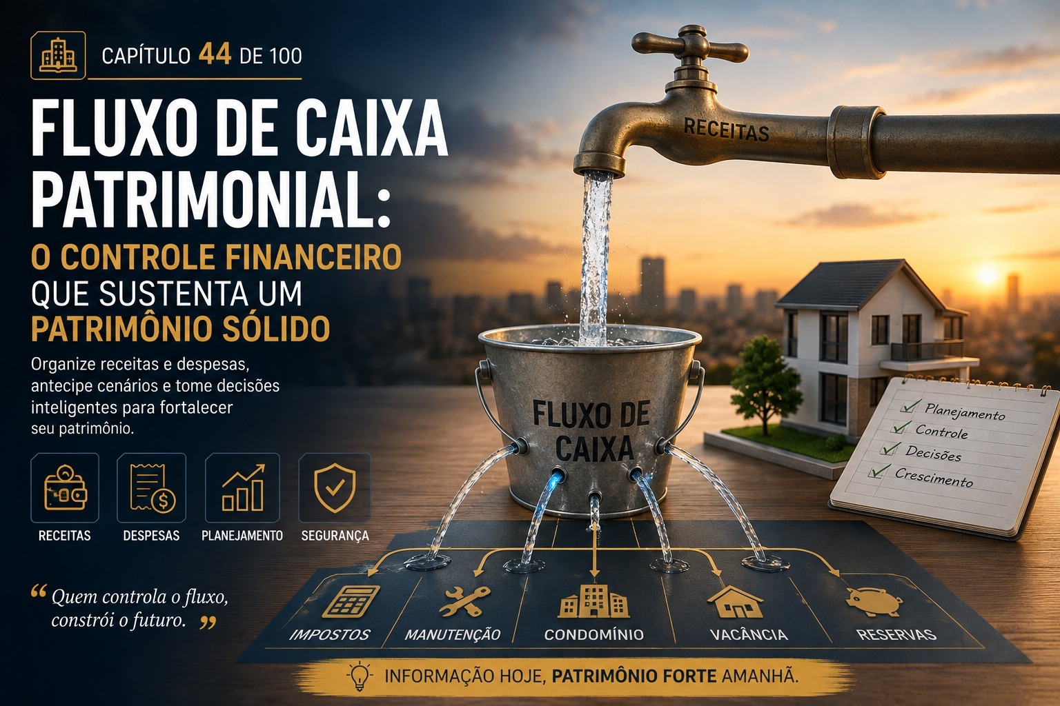 Fluxo de caixa patrimonial: o controle financeiro que sustenta um patrimônio sólido