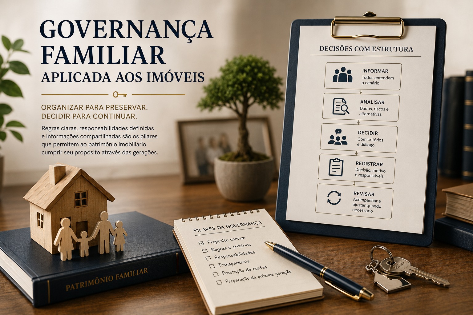 Governança familiar aplicada aos imóveis: organizar para preservar, decidir para continuar
