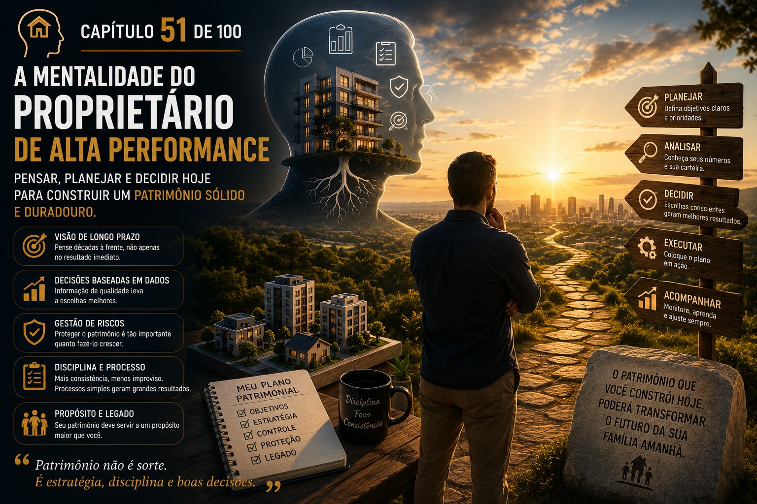 A mentalidade do proprietário de alta performance: pensar, planejar e decidir hoje para construir um patrimônio sólido e duradouro