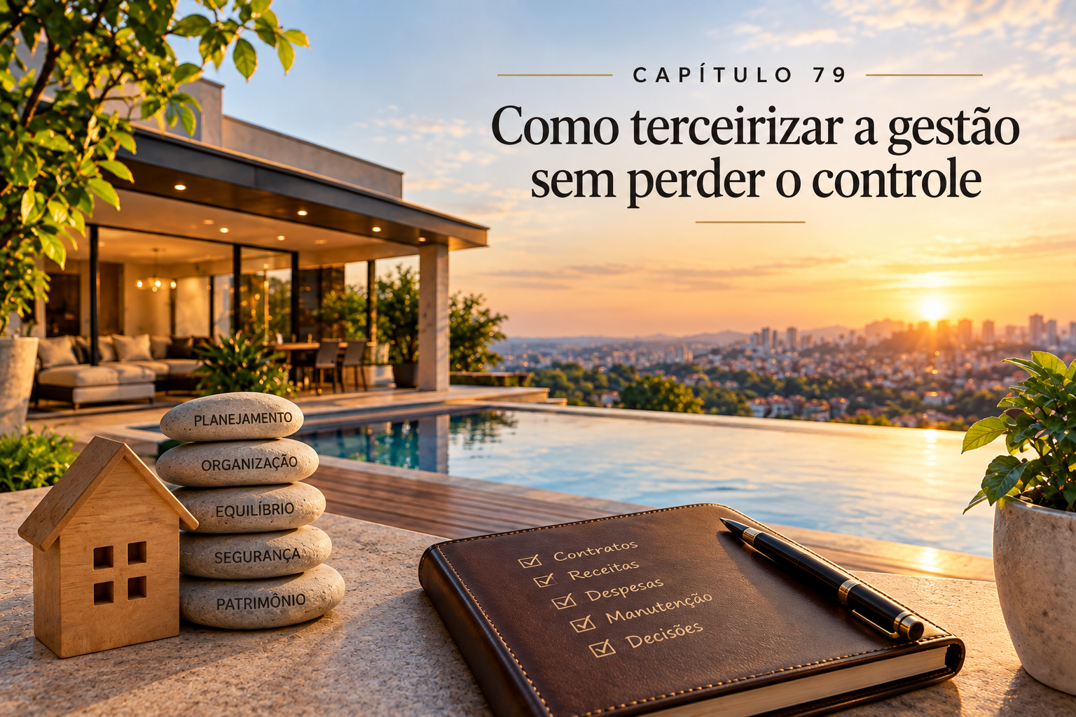 Imagem conceitual sobre terceirização da gestão imobiliária, Capítulo 79 da Biblioteca da Gestão Patrimonial